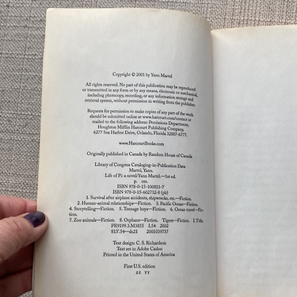 Life of Pi by Yann Martel, Winner Man Booker Prize,Novel, 1st Ed, Bestseller - Picture 5 of 5